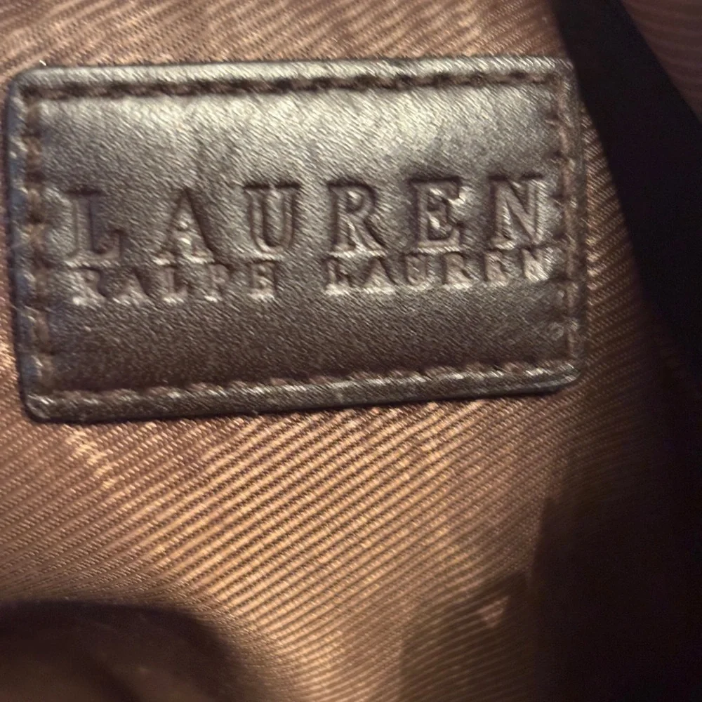 Lauren by Ralph Lauren Brown Cream Tweed / Herringbone Shoulder Bag